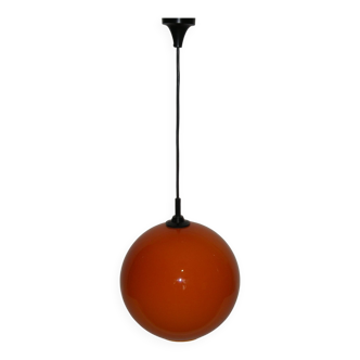 Orange ball pendant light from the 60s and 70s