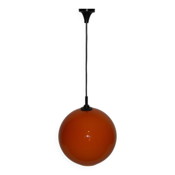 Suspension Boule orange des années 60 - 70