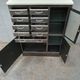 Dentist furniture 9 drawers and 3 doors patina graphoite on white marble