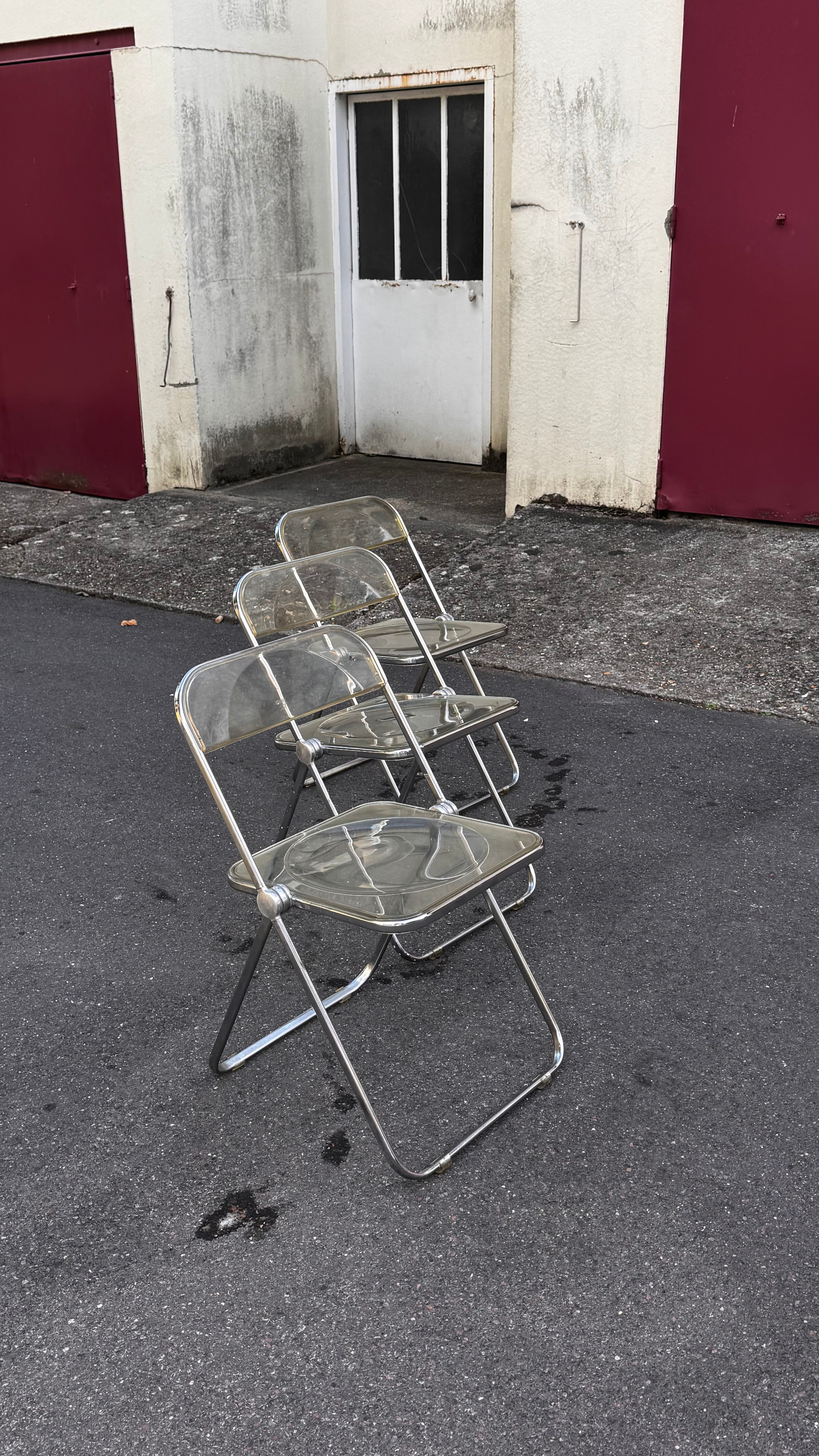 Lot de 3 chaises Plia - GianCarlo Piretti