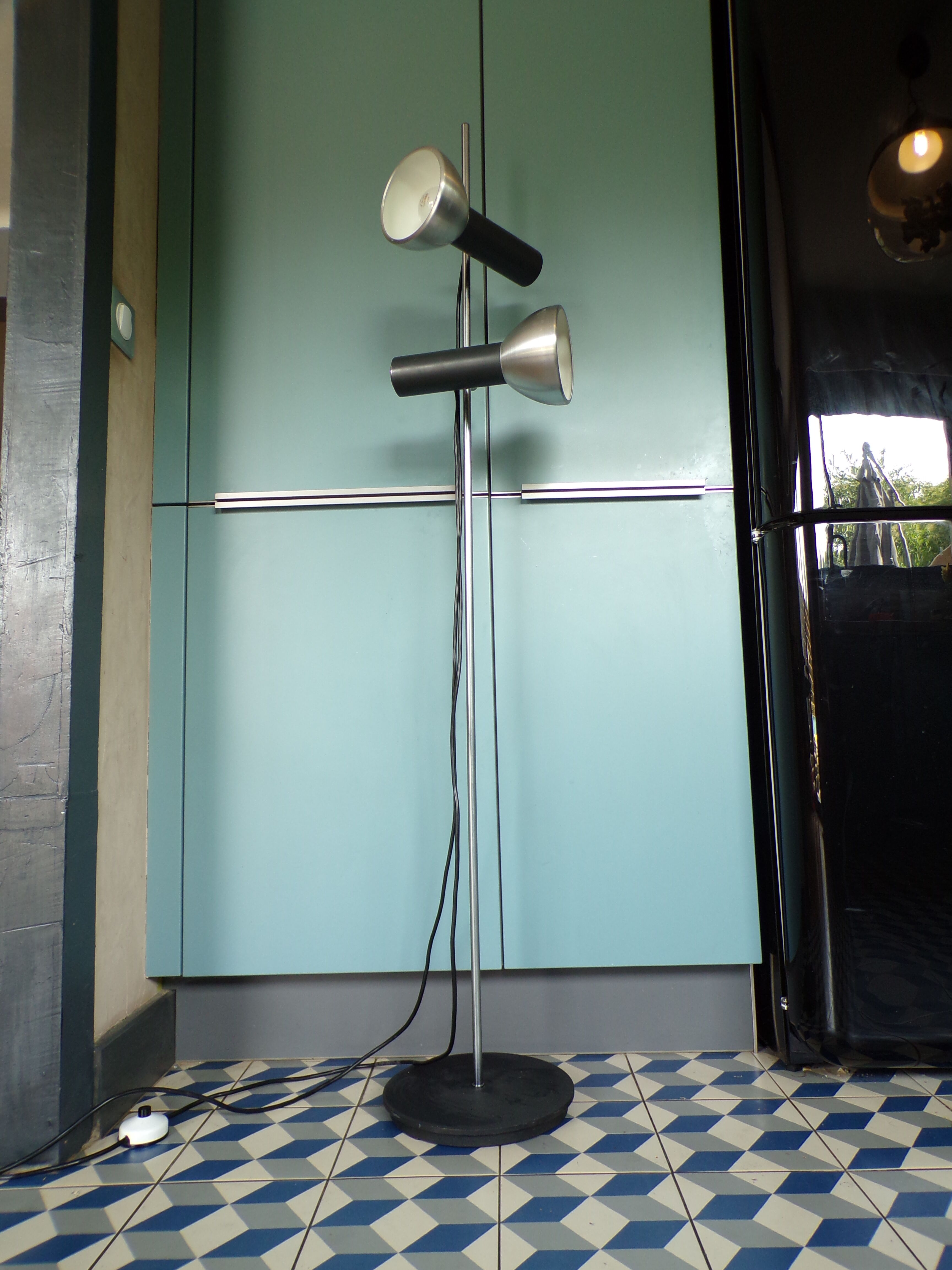 Vintage German floor lamp 2 lights