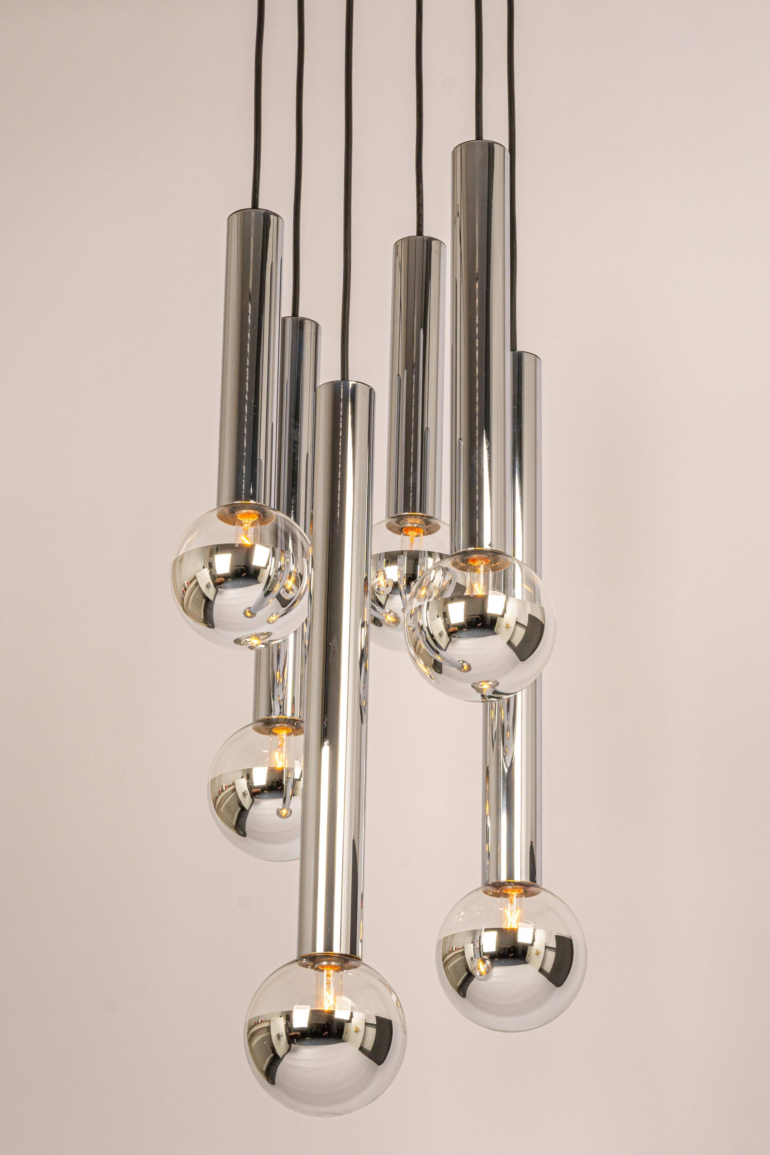 cascade chandelier design for Staff Leuchten, Germany, 1970s