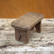 Mini wooden stool, wooden step stool, vintage footrest, plant holder