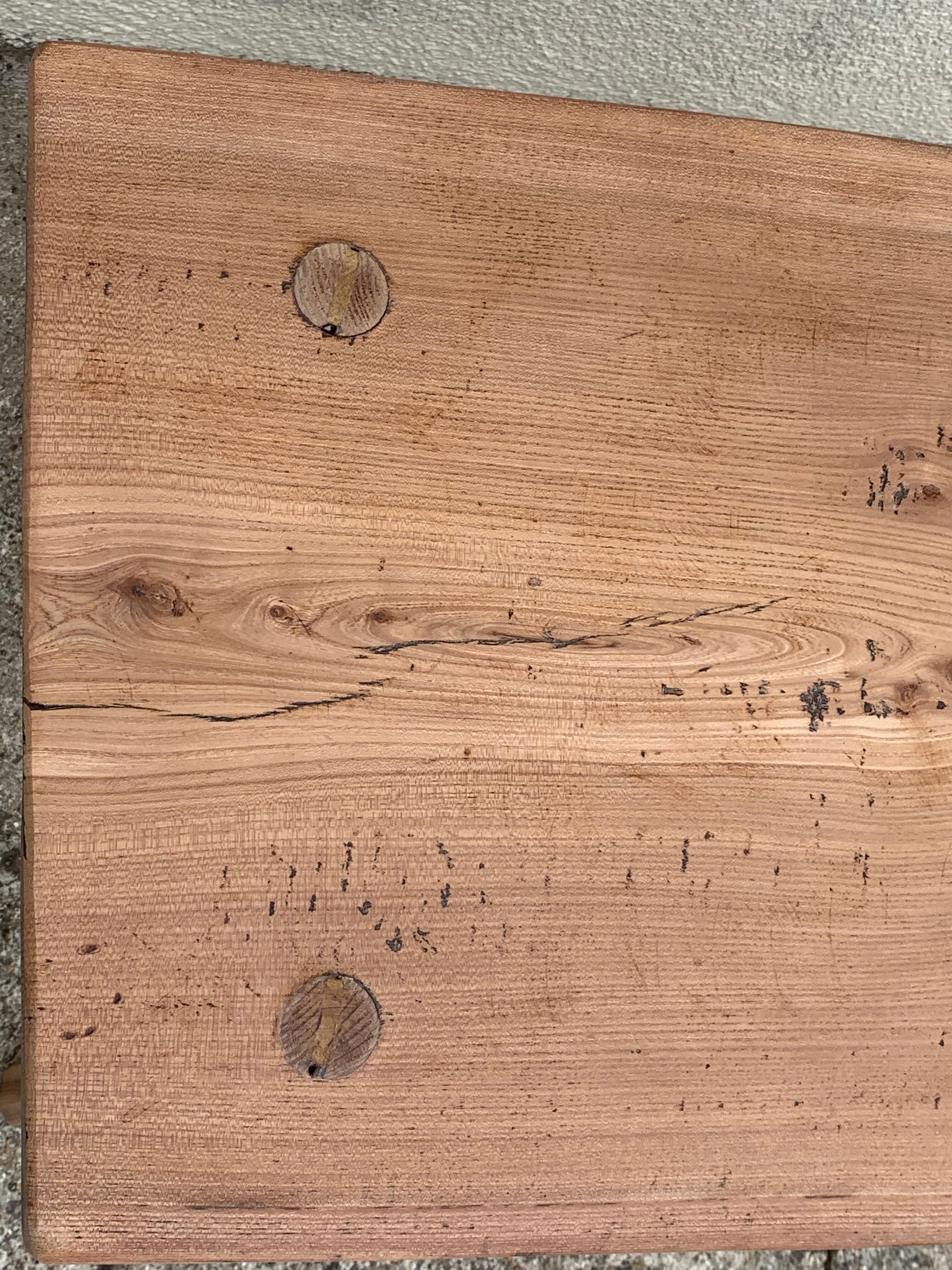 Brutalist table wood raw