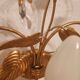 Shabby Wandlampe vergoldet Blattgold Kristallelemente Hollywood Regency 70s