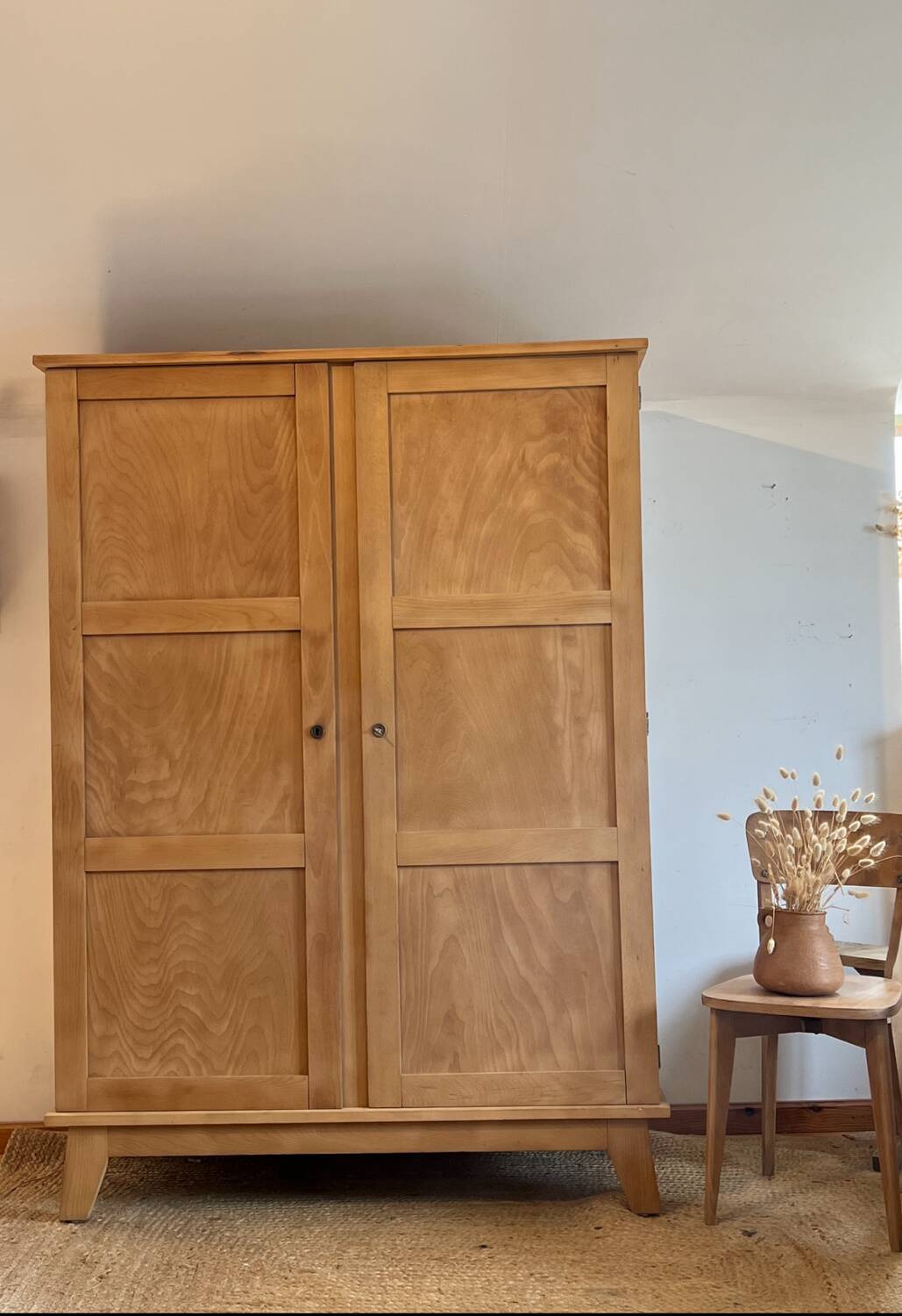 Vintage wardrobe with compass feet