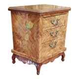 Ancien meuble miniature de rangement marqueté style Louis XV