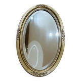 Miroir ovale doré
