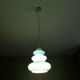 Lustre globe opaline bleue vintage