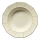 Hollow serving dish in old Badonviller earthenware, off-white and vintage gold, tableware