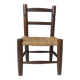 old wooden straw chair for children