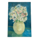 Tableau / huile sur toile nature morte bouquet coloré années 50