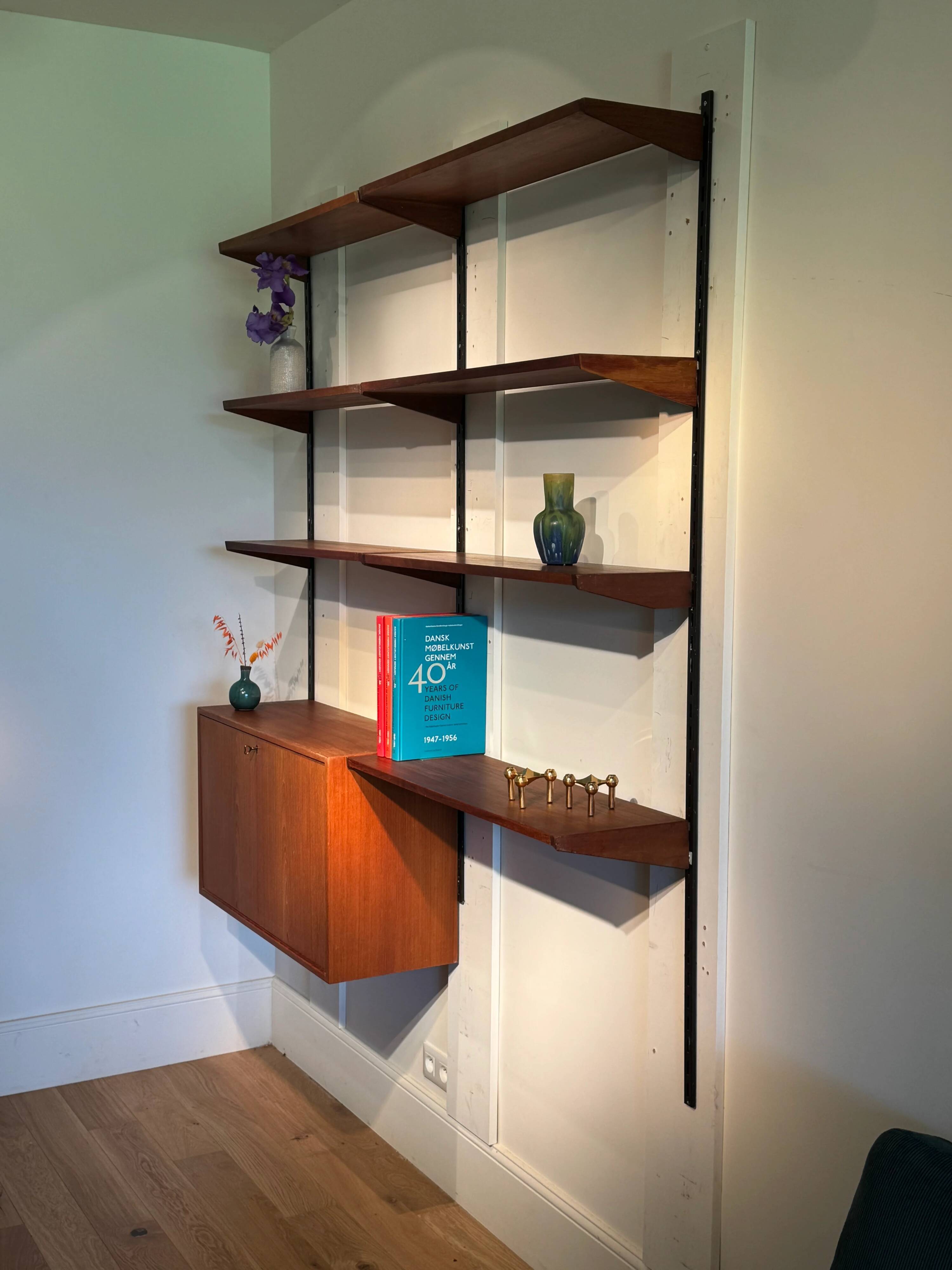 Vintage Scandinavian wall library by Kai Kristiansen for FM Møbler