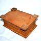 Vintage Edelweiss carved wooden box