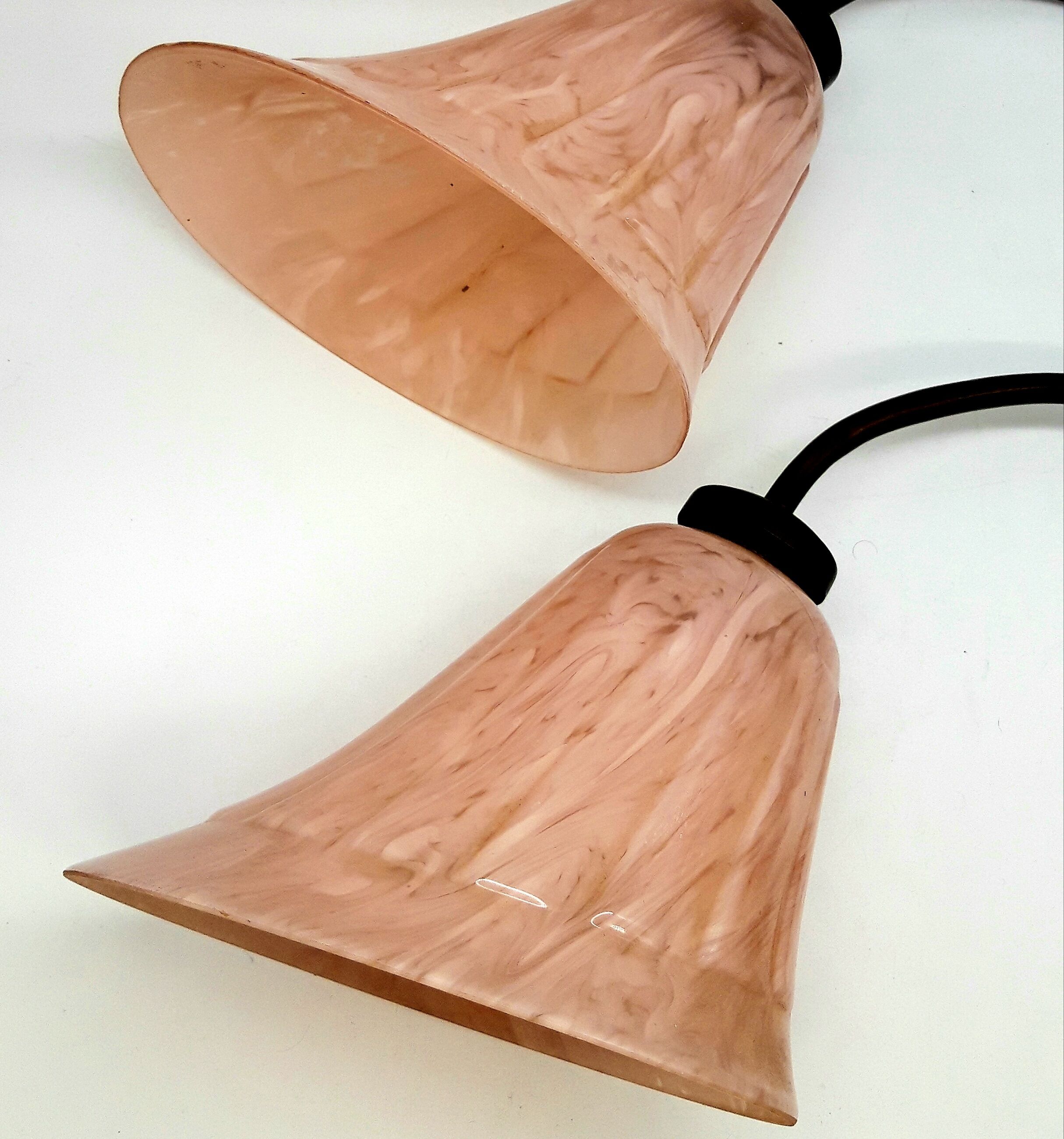 Pair of opaline sconces