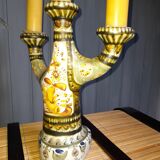 Keraluc quimper faience candlestick