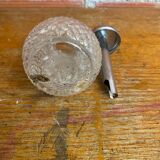 Vintage molded glass sugar bowl