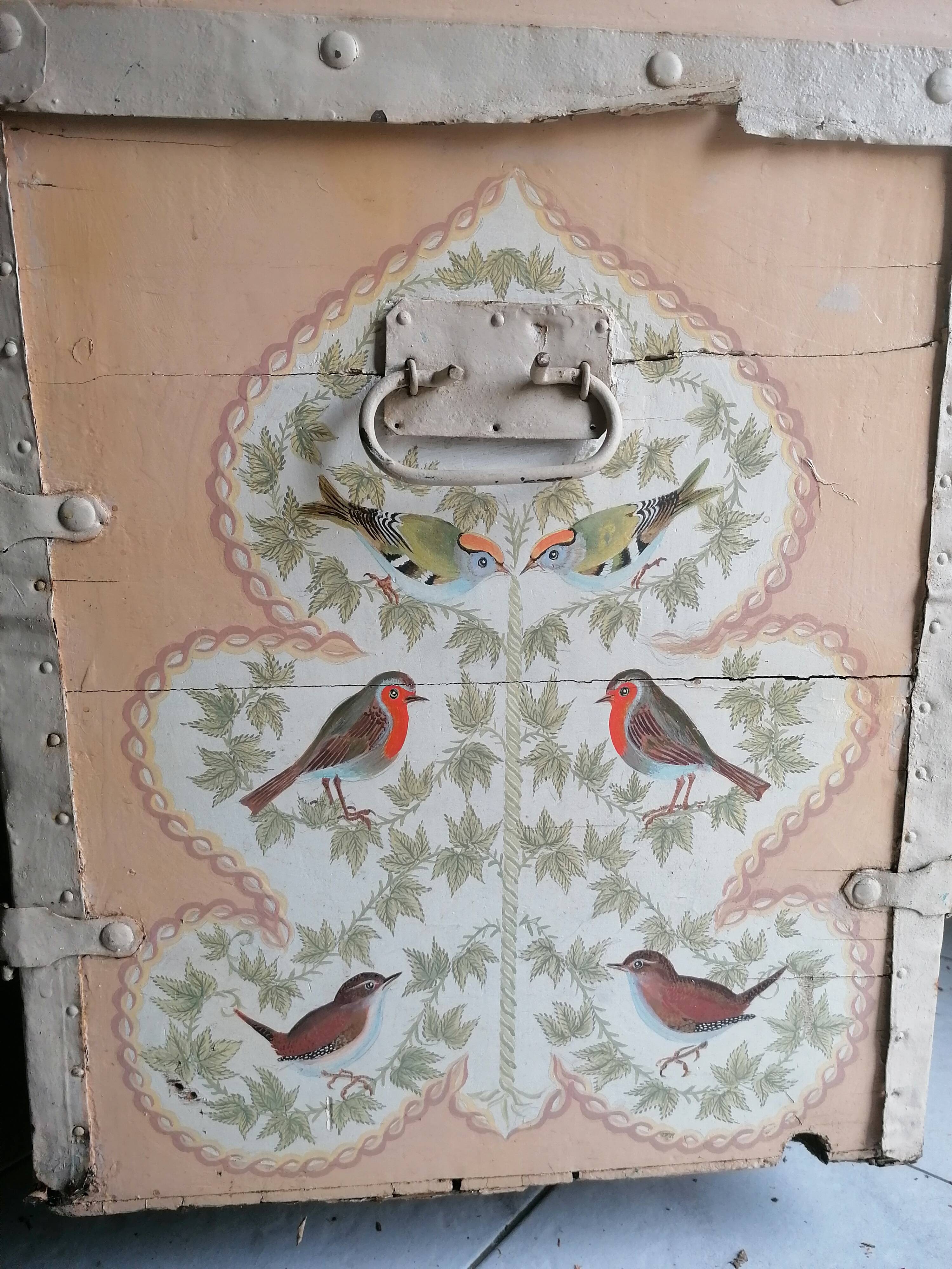 Painted wooden mallet birds