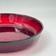 Vintage ruby red pressed glass bowl