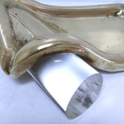 Bronze glass pen holder sculptural design