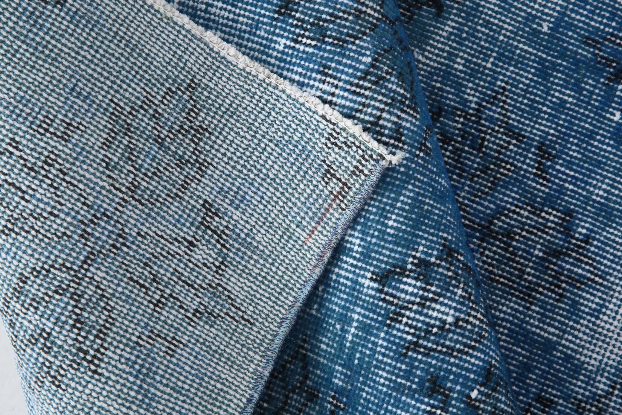 4x7 Shades Of Blue Classic Vintage Rug, 112x205Cn