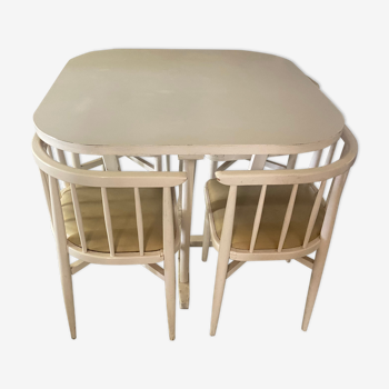 Table set and 4 chairs Thonet 1960