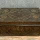 Carriage chest period 18th century in studded leather around 1750