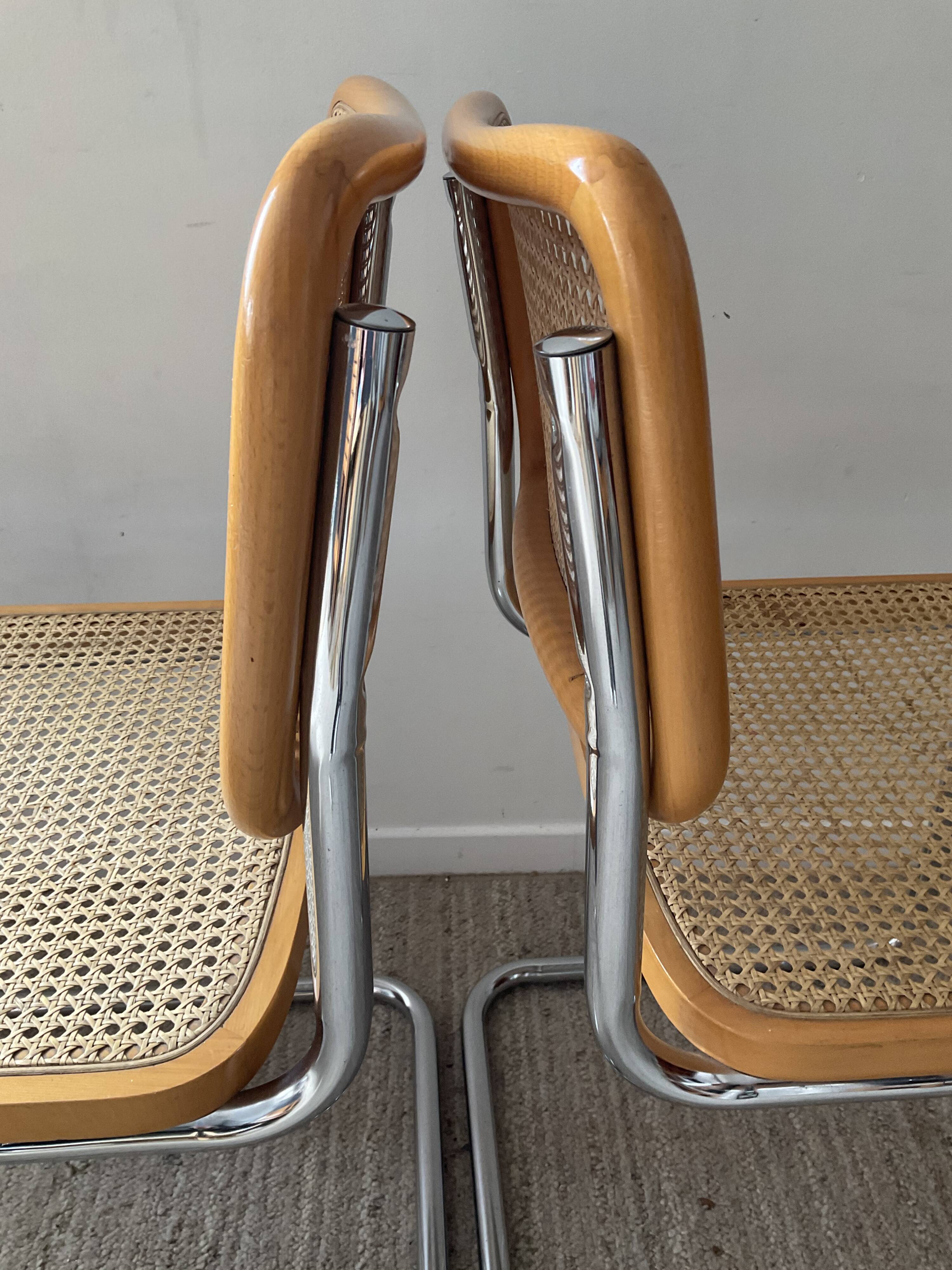 Pair of chairs Marcel Breuer Cesca B32
