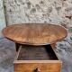 Antique French walnut folding dining table