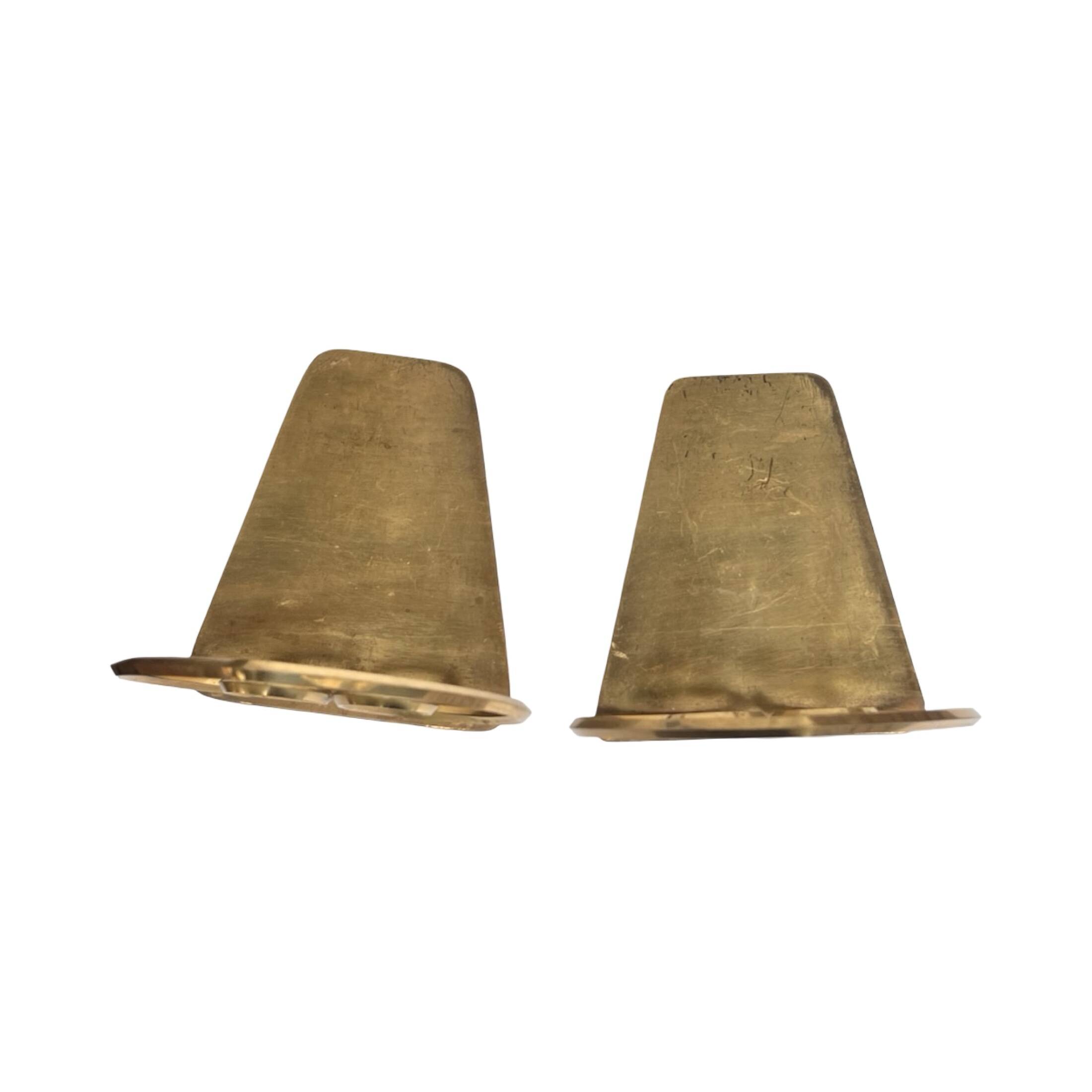 Serre-livres en laiton de style Hollywood Regency, Belgique, années 1970