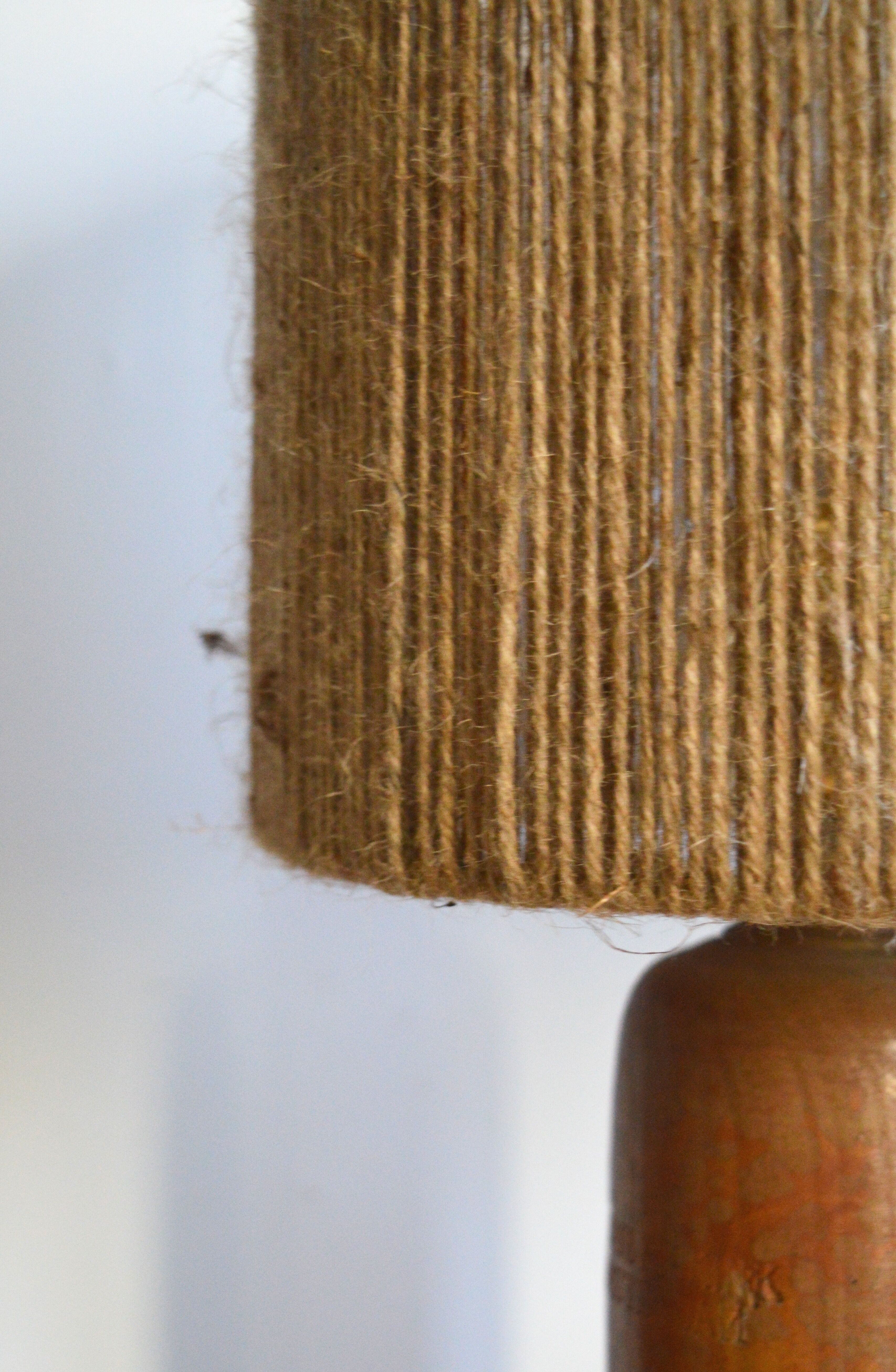 Rope and sandstone lamp