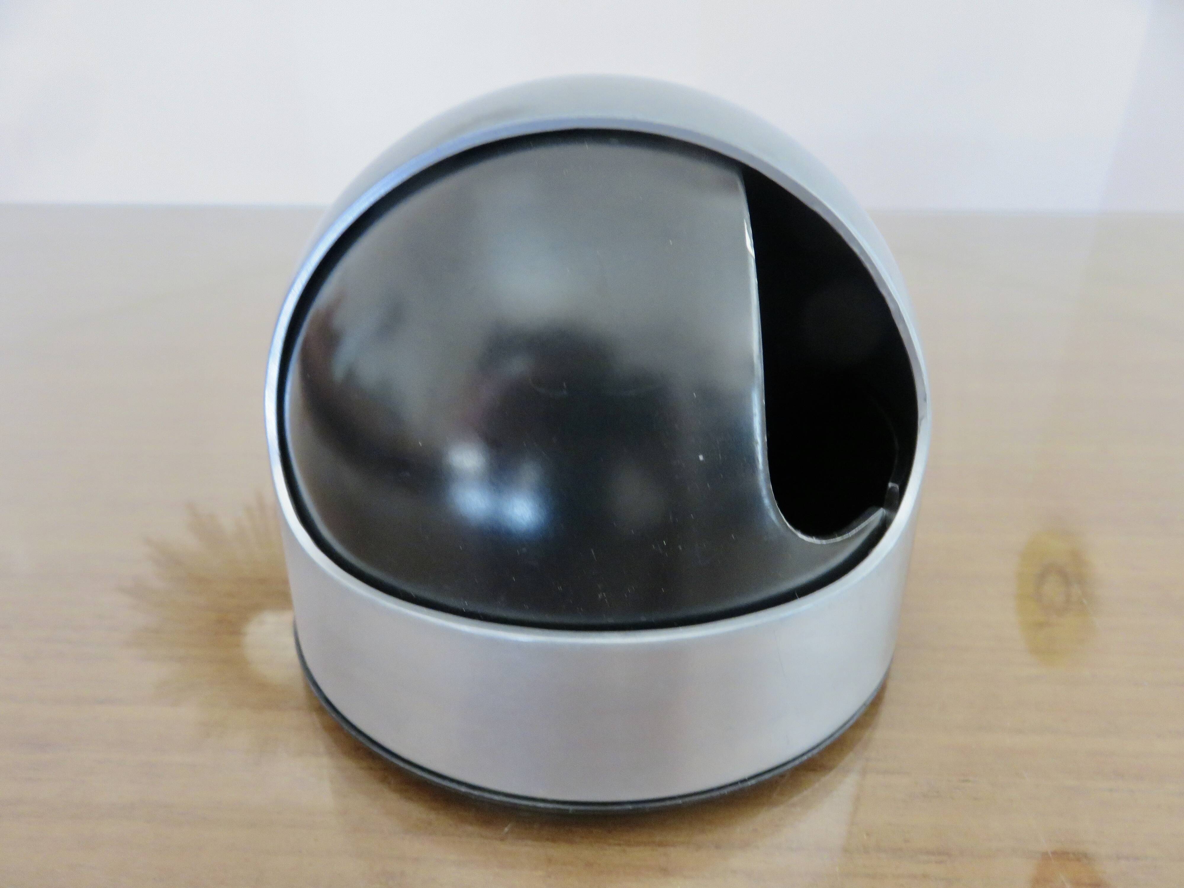 Vintage rotating ashtray "kasco" germany 1960-1970, aluminium