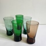 5 aperitif glasses 1960
