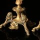 Pair of tripod candlesticks by Paul-Auguste Gagné (19th century)
