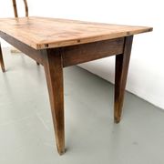 Table de ferme en noyer massif, années 50