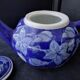 Asian ceramic teapot cobalt blue