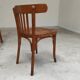 Set of 6 mismatched blond wood bistro chairs