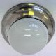 Set of three large chrome Bauhaus ceiling or wall lamps/flushmounts, 1930s