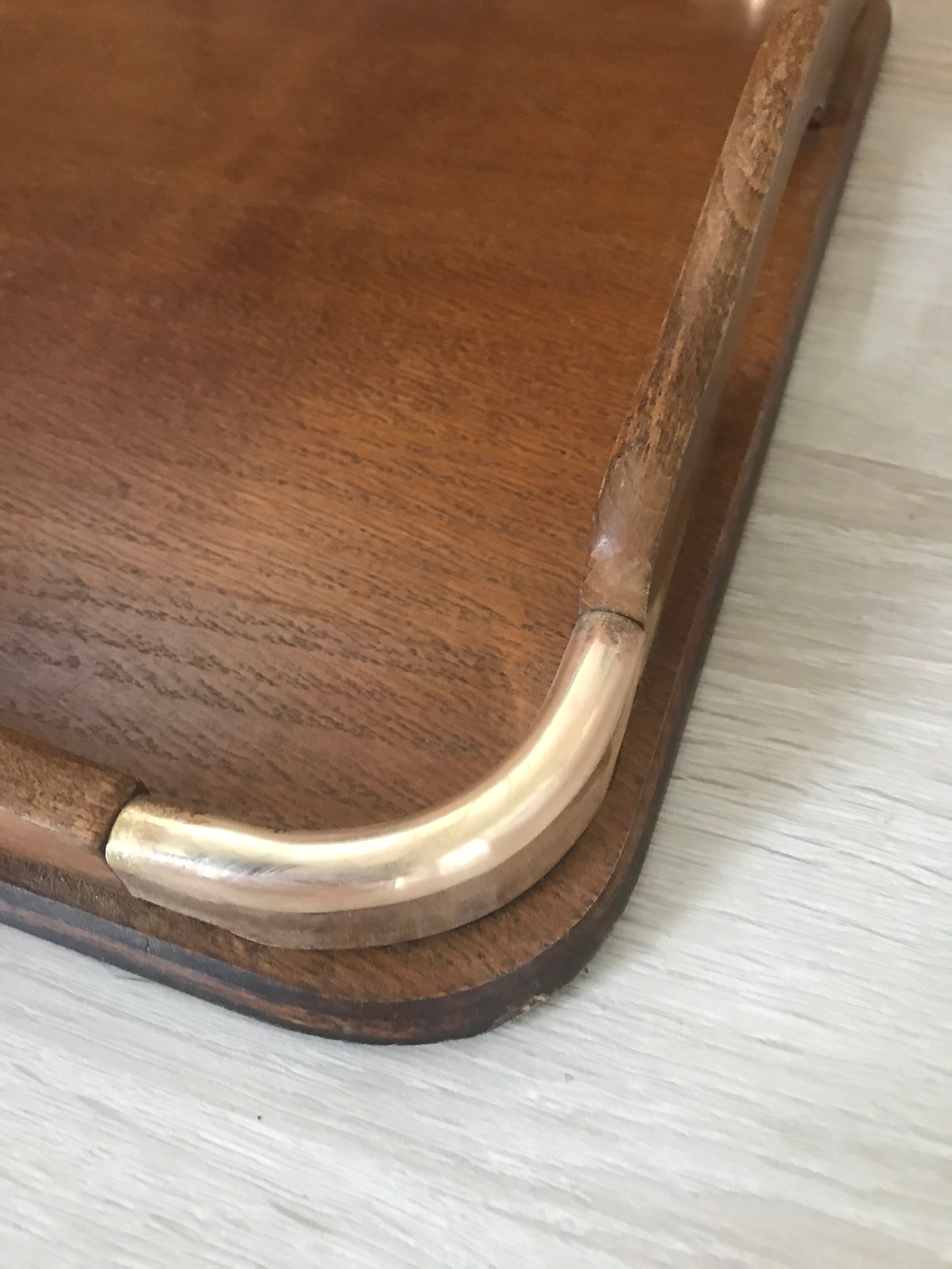 Wood and brass top 62X39