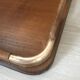 Wood and brass top 62X39