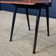 Ensemble de 4 chaises obo 60.10 bois miel pieds compas noirs