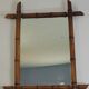 French mercury mirror / faux bamboo / 19th century / carved wood