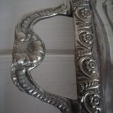 Silver metal tray