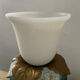 Lampe vintage en opaline et plâtre