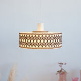 Vintage suspension in pvc, fabric and wool