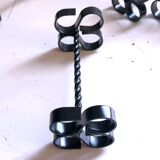 Box of 12 vintage twisted wrought iron knife or cutlery holders