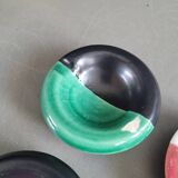 Lot de 4 petits cendriers individuels en céramique