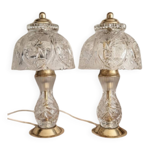 Paire de lampes cristal