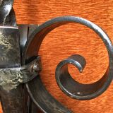 Art deco wrought iron floor lamp