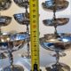 27 coupes en acier chromé inoxydable
